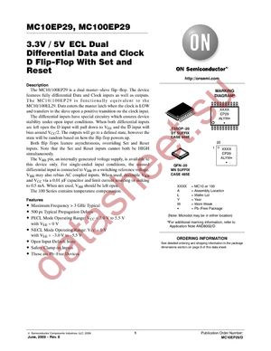 MC100EP29MNTXG datasheet  